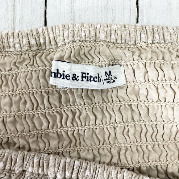 ABERCROMBIE & FITCH Polka Dot Off Shoulder Smocked Tube Top - Picture 7 of 9